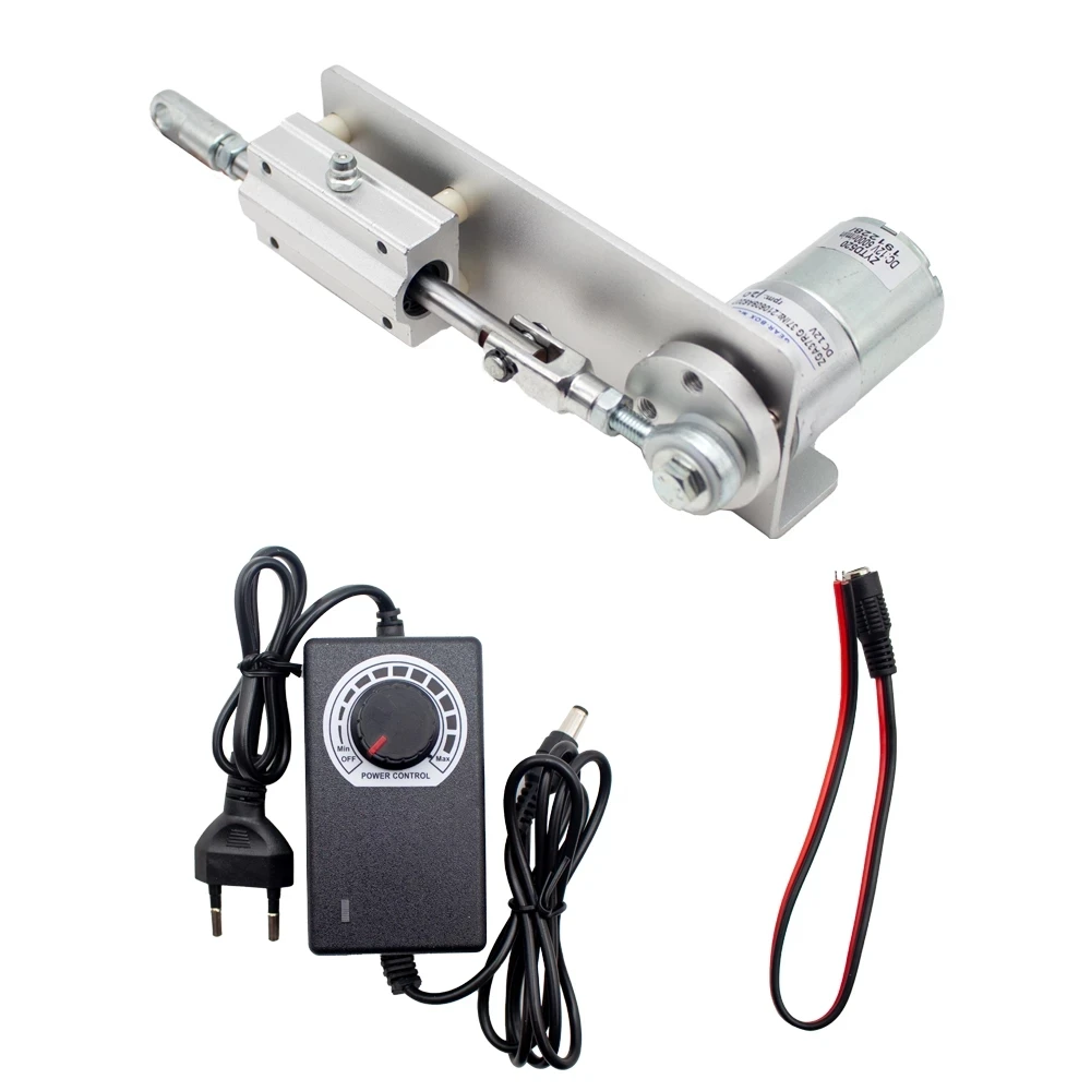 

Small DIY Design Reciprocating Cycle Linear Actuator With DC Gear Motor 12V 24V Stroke 15mm 20mm 25mm 30mm Adjustable 2~1000rpm