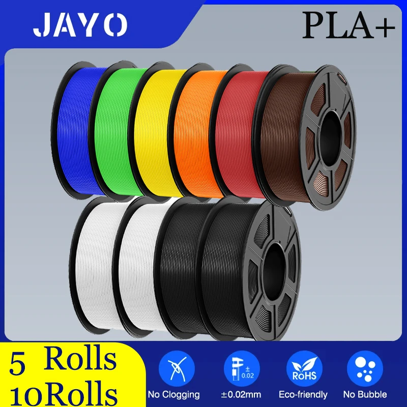 

JAYO 5/10 рулонов плюс 3D-нить 1,75 мм Набор стержней Нетоксичные несколько цветов на выбор для 3D-печати Быстрая доставка ЕС Великобритания США