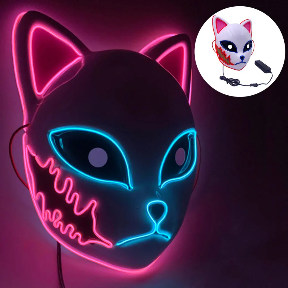 Luminous Mask Japan Anime Cosplay LED Mask Halloween Party Props AC181