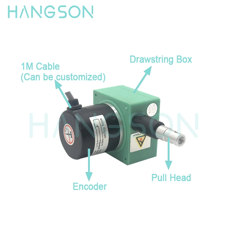 Imagem -04 - Puxe o Sensor do Deslocamento da Corda Sensor Linear da Posição Codificador do Cordão Régua Eletrônica 010v 10k ko Rs485