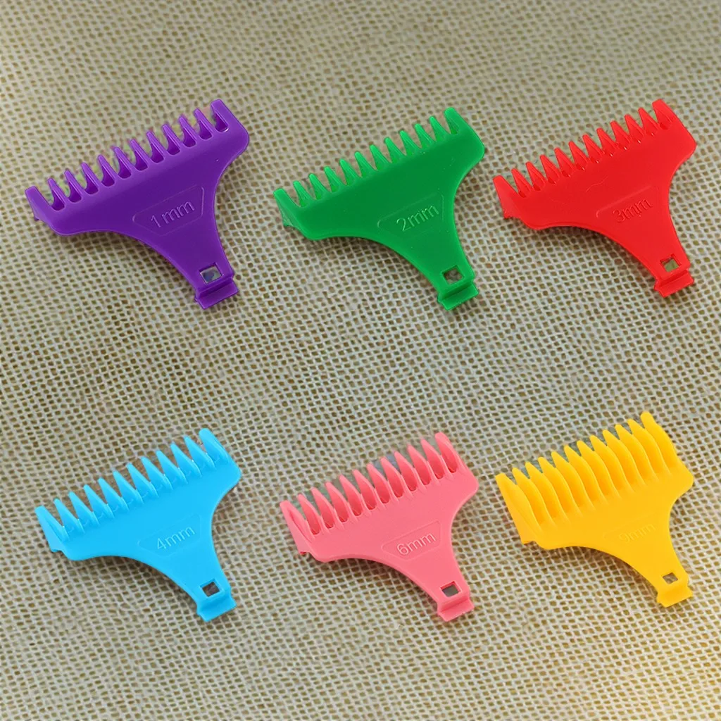 

HIENA Limit Comb Set 1.5/2/3/4/6/9mm Universal Hair Clipper Limit Combs Multi Color Hair Trimmer Comb Set Hairdressing Accessory
