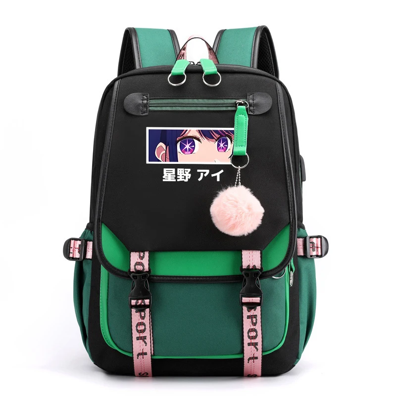 Mochila anime Ai Hoshino para homens e mulheres, cor sólida, bolsa de escola casual diária, adolescentes e estudantes, moda