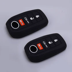 2Pcs 4 Buttons Car Remote Key Case Fob Cover Fit for Toyota Tundra Venza 2022 2023 Black Silicone