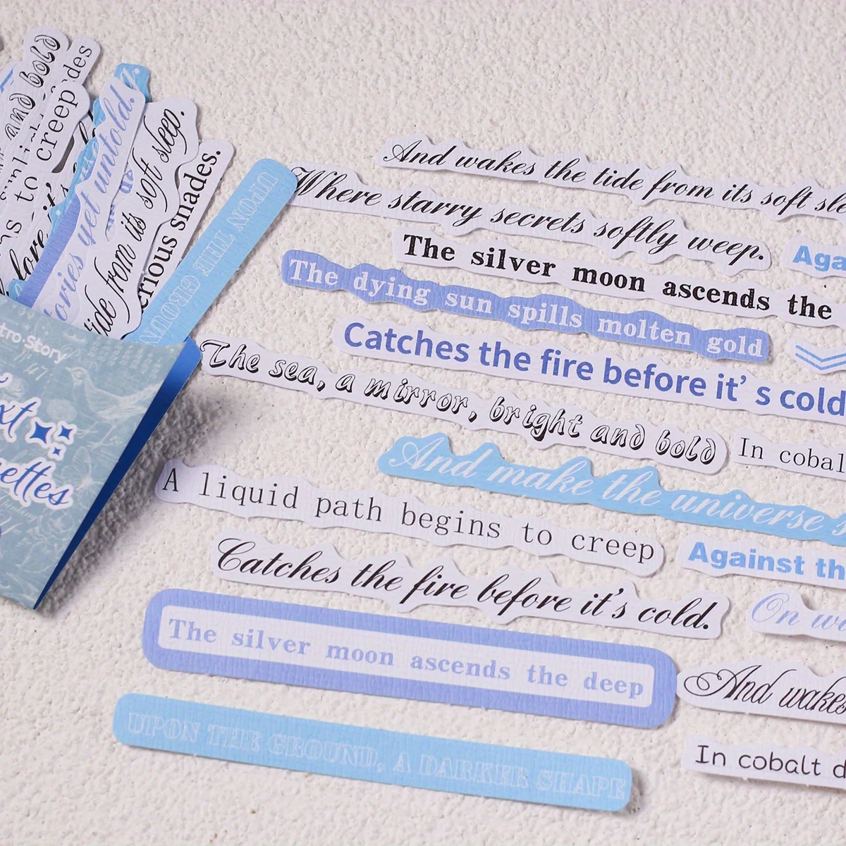 40 قطعة شرائط طويلة الإنجليزية ورقة ملصقات الزينة لمستلزمات سكرابوكينغ غير المرغوب فيه مجلة أعواد تزيين