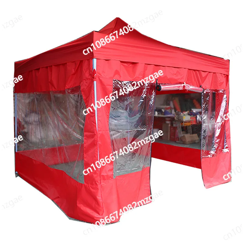 

Tent surrounding cloth Thickened transparent canopy surrounding cloth surrounding four corners Stall windshield umbrella large