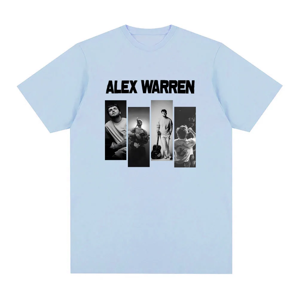 النساء/الرجال عادية 100% القطن التي شيرت أليكس وارن تي شيرت المغني نفس النمط للجنسين الصيف تي شيرت كم الجولة الرقبة مريحة تيز #5