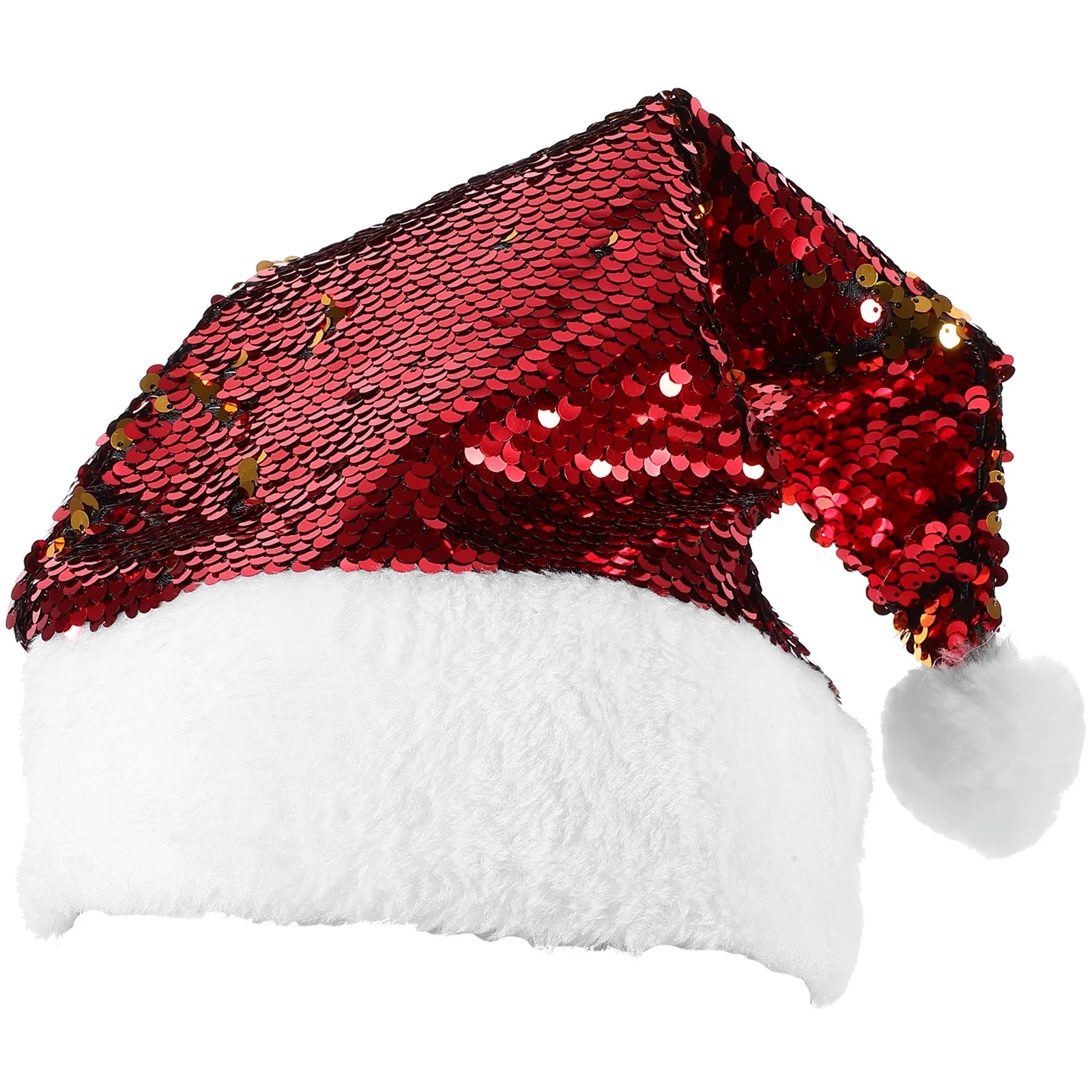 

Golden Hat Sequin Christmas Hats Party Favors Clothing Santa Costume Decorations