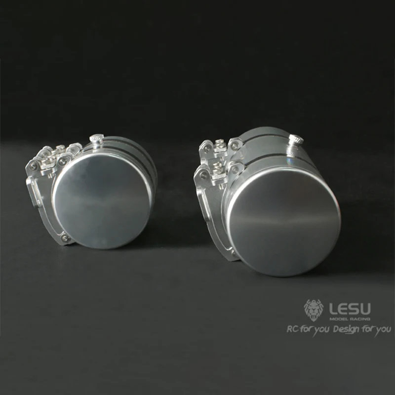LESU Metal Stainless Steel Simulation 50MM 100MM Round Fuel Tank G-6059 for Tamiya 1/14 RC King Global Route GL Upgrade Parts