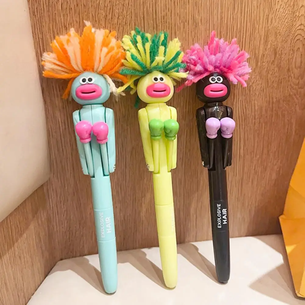 Caneta esferográfica boxe para descompressão divertida, Caneta de assinatura escrita suave para escola em casa, criativa para alunos primários