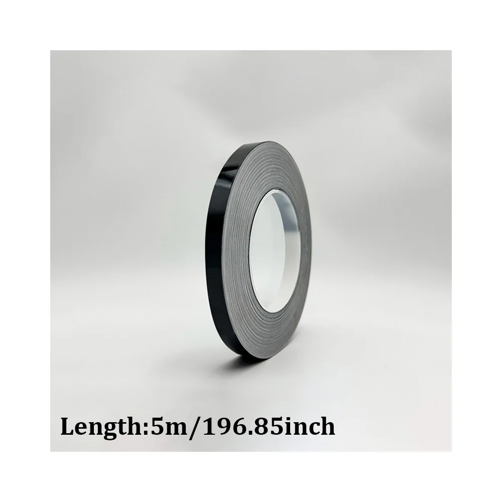 2 rolls Premium Matte Black Caulk Tape 1-5cm Widths, Brushed Texture Waterproof Trim Tape for Baseboard Tile Gap Wall Corner