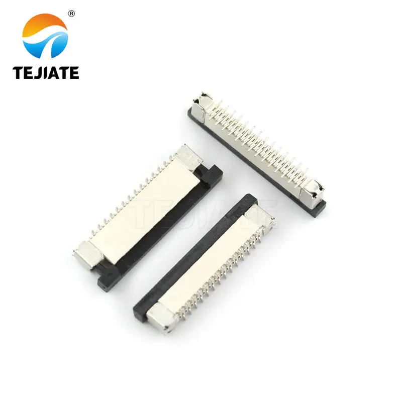 10PCS FFC/FPC connector 0.5mm with locking vertical patch cross misalignment pins 4/6/8/10/12/14/16/18/20/22/24~60P