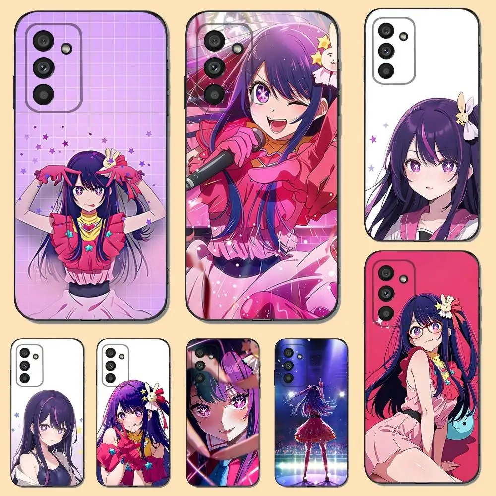 เคสโทรศัพท์อนิเมะ H-Hoshino Ai สำหรับ Samsung S 25,24,23,22,30,21,10,9,Ultra,Plus,Lite,FE,4,5 G เคสสีดำนุ่ม
