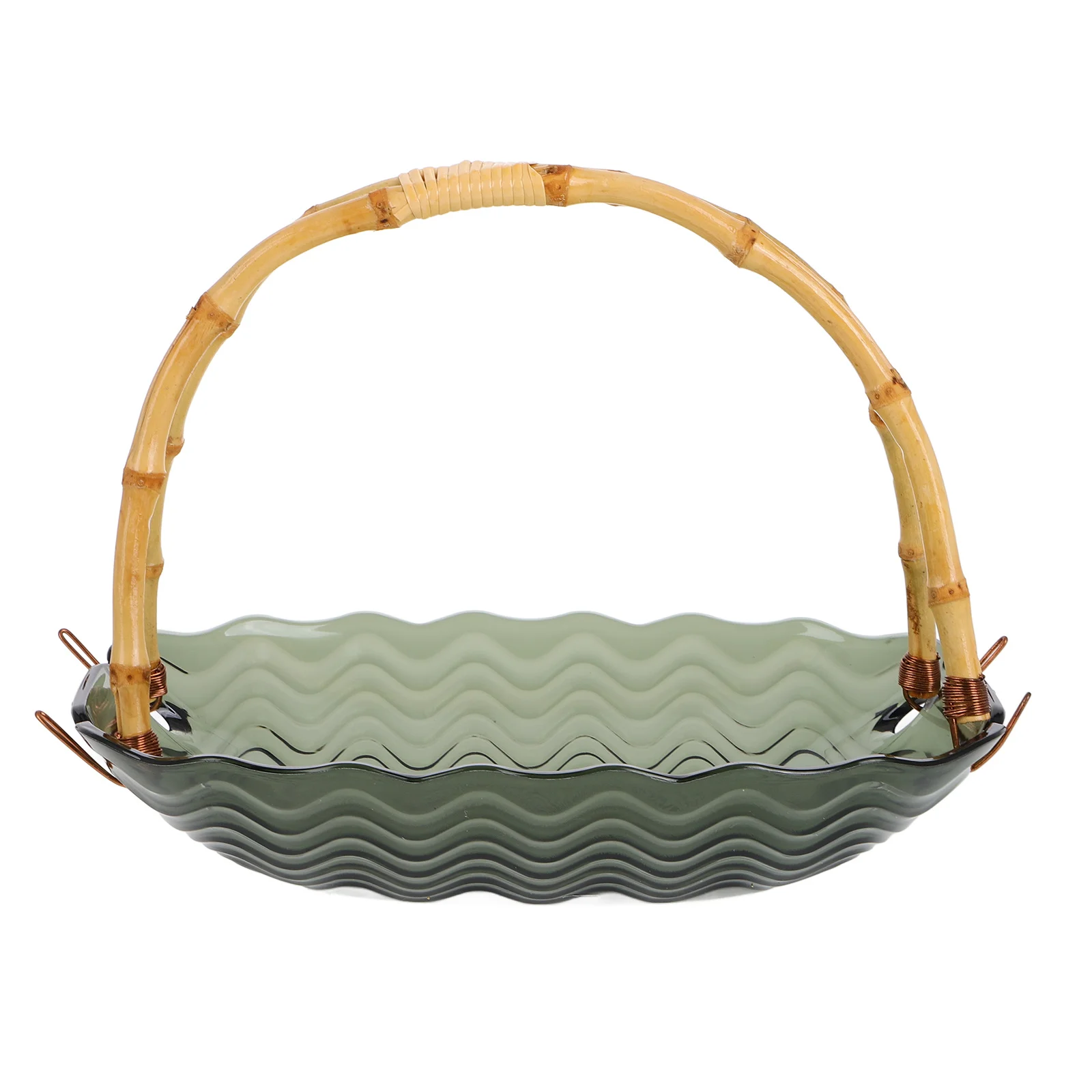 

Large Capacity Fruit Bowl With Handles Snack Serving Plate For Kitchen Counter Living Room Tabletop Candy Storage Dish