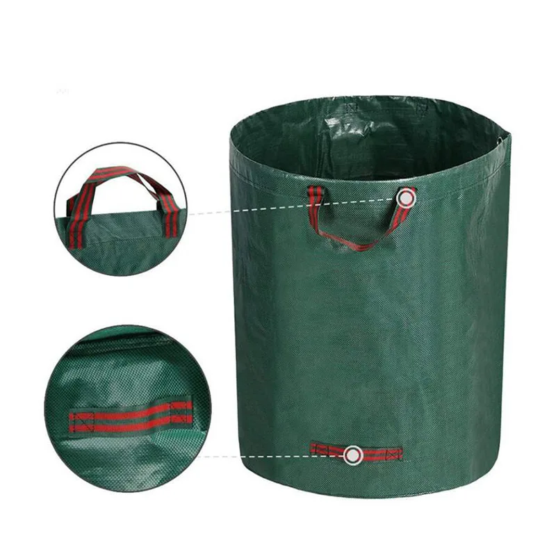 Large Capacity Garden Waste Storage Bag can Reusable Leaf Sack Trash Foldable Garbage Waste Bins Collection Container bins F1