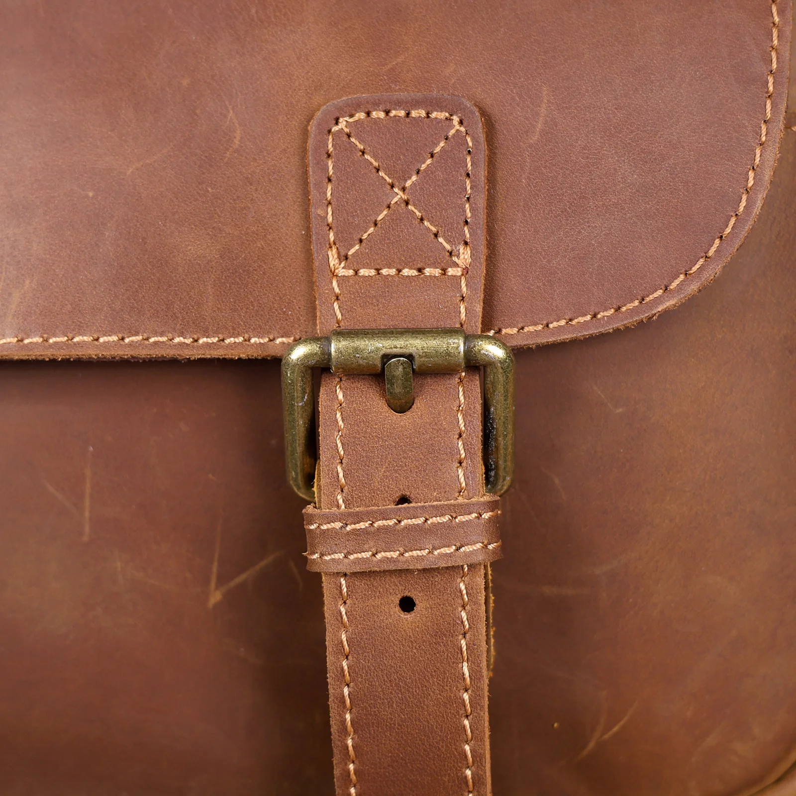 S.WORKER Vintage Vollnarbiges Rindsleder Reisetasche Große Kapazität Handgepäck Echtleder Weekender-Tasche – Detail 25