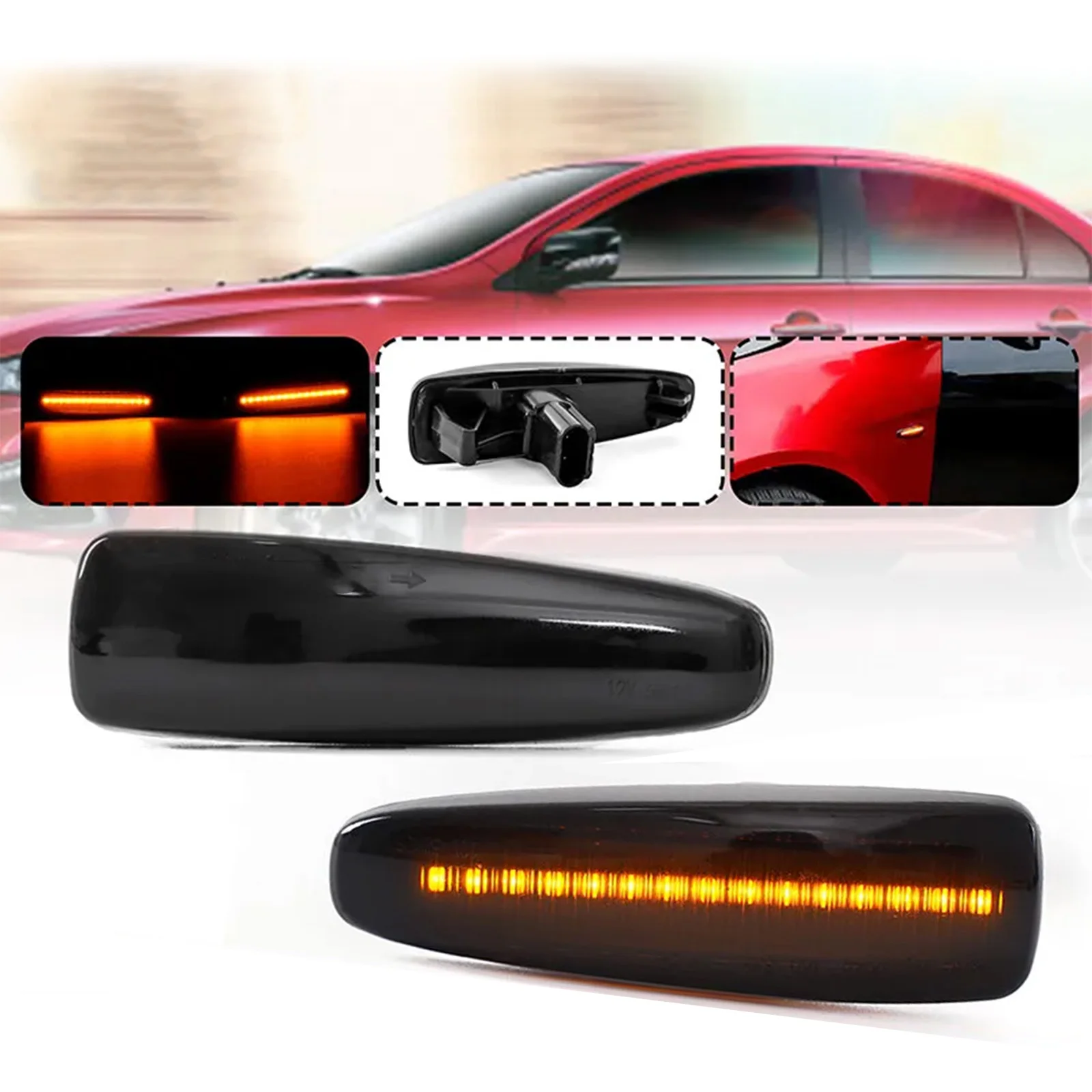 8351A001 ديناميكية بدوره إشارة الجانب ماركر ضوء متسلسل لميتسوبيشي لانسر أوتلاندر سبورت ASX ميراج #3