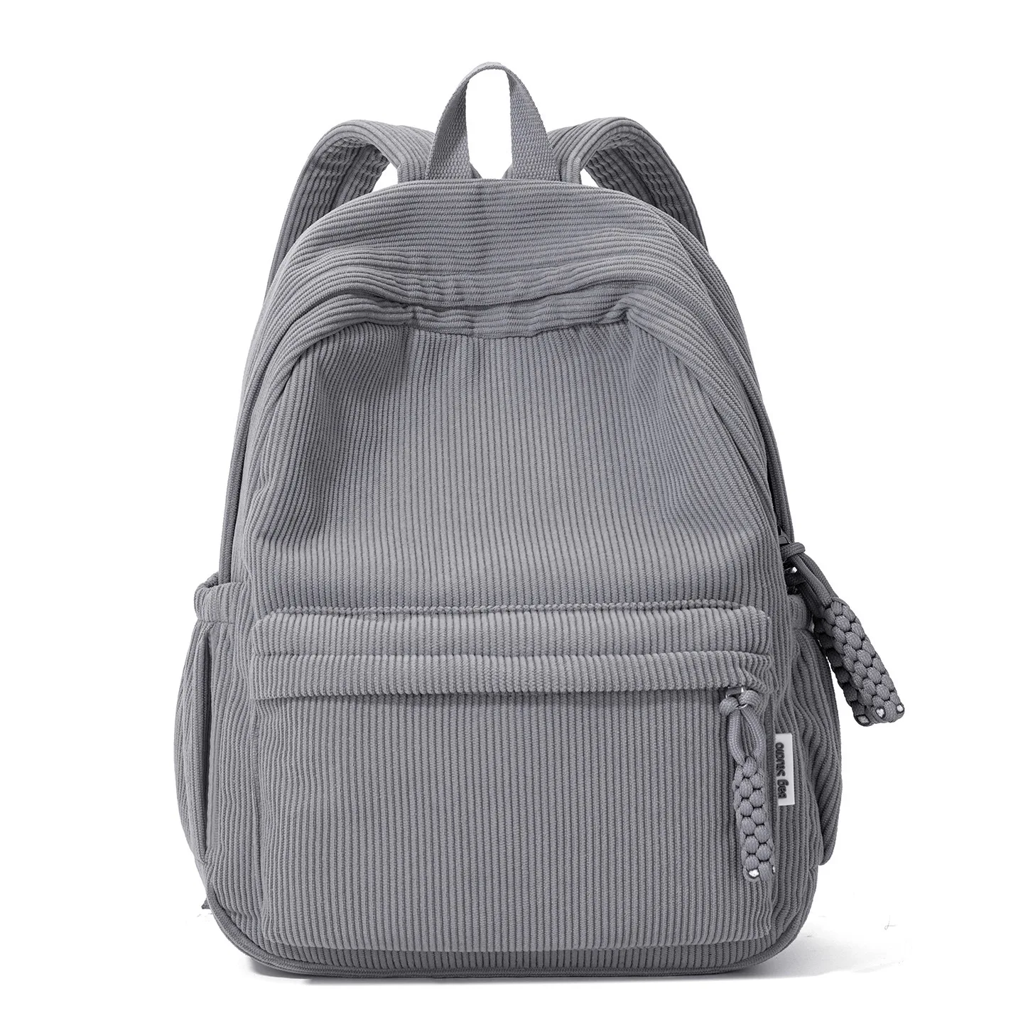 Any Name Corduroy Bag,Personalized Unique Casual Striped Velvet Bag,Casual Large Capacity Backpack, Embroidered School Gift Bag