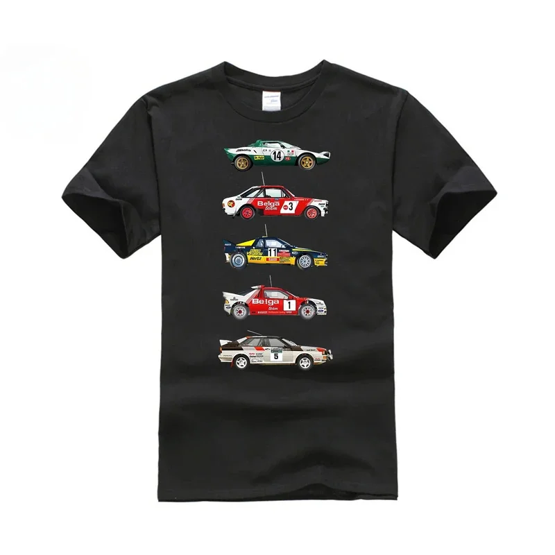 

Rally cars from the 70 80th alain jamar man's t-shirt car moto tee clothes