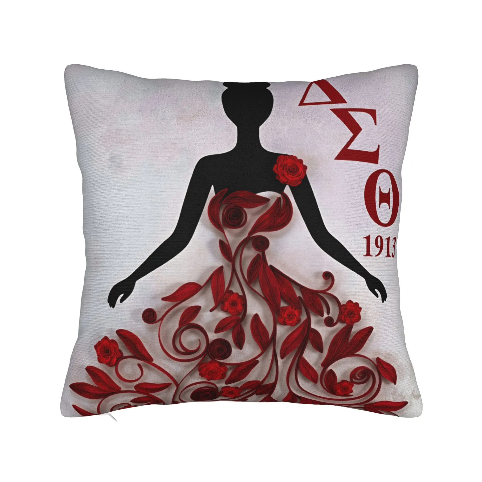 D-Delta Sigma Theta Pillow Cover  Kawaii Pillow Case For Couch Sofa Bedroom Graphic Pillowcases Gift