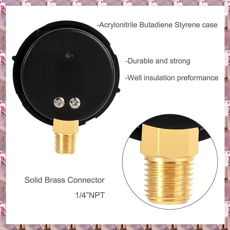 2025 190058 Manometer 0–60 PSI, Start- und Reinigungsfilter-Wasserdruckmanometer mit 1/4 Zoll NPT, unten montierter Schwimmbad, 190