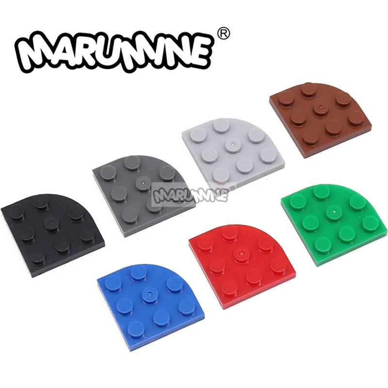 

MARUMINE 100 шт. круглый угол 3x3 дуговая пластина 30357 классический кирпич MOC модель архитектура строительные блоки строительный комплект игрушки «сделай сам»
