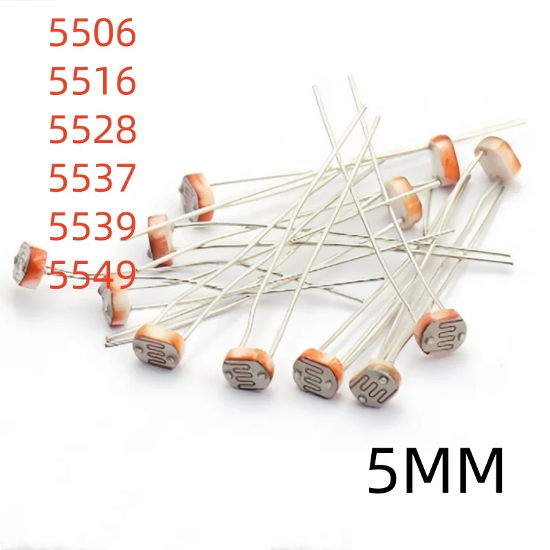 20 шт. 5 мм фоторезистор фотоэлектрический датчик обнаружения GL5506 5516 5528 5537 5539 5549 Новые аксессуары 20 шт. 5 мм фоторезистор фотоэлектрический датчик обнаружения GL5506 5516 5528 5537 5539 5549 Новые аксессуары