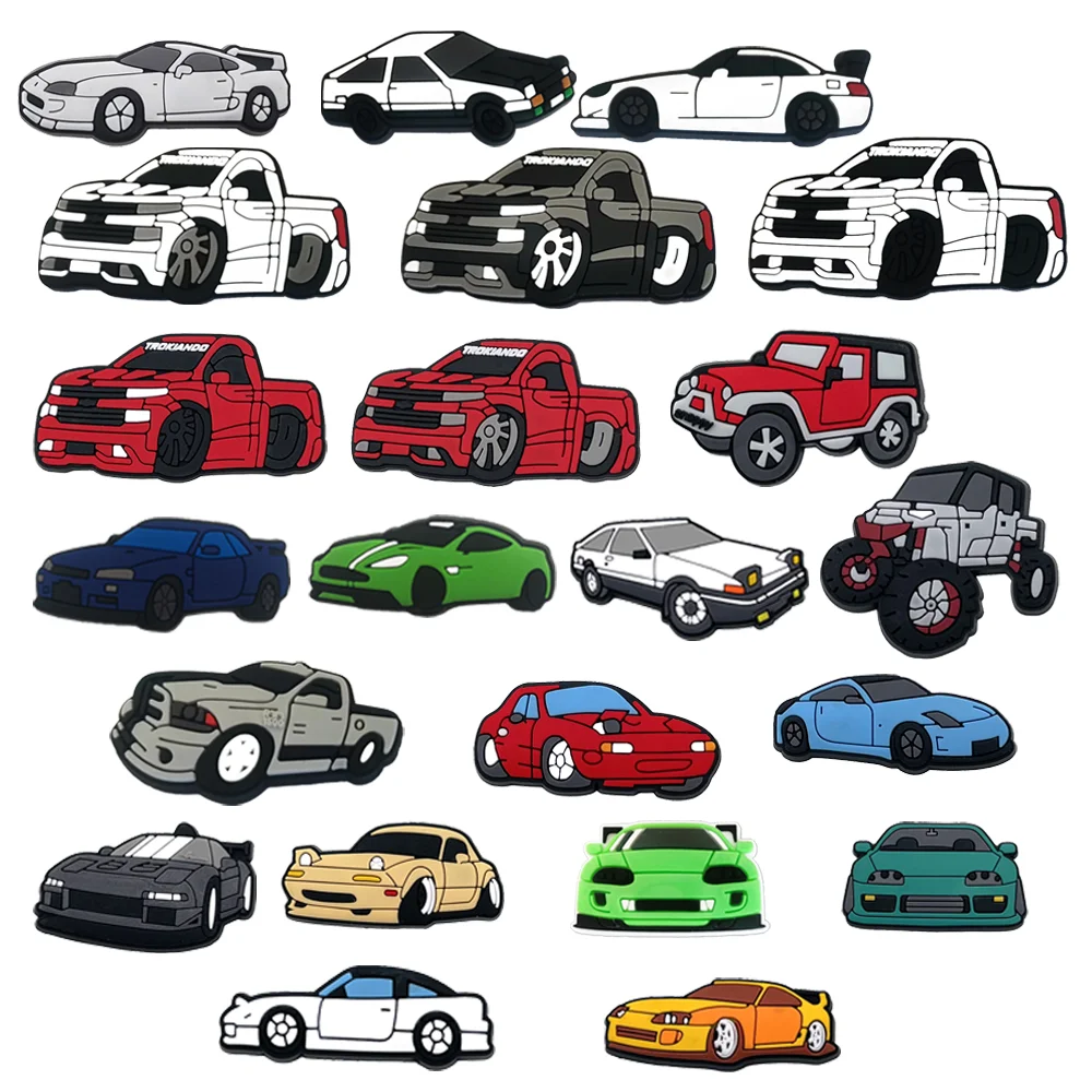 1Pcs Various cars Shoe Charms Accessories Shoe Decoration Pin for Women Grils Gift