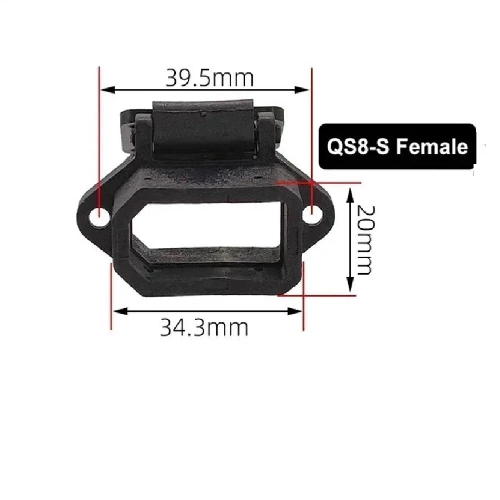 QS8 S Heavy Duty Battery Connector 8mm Gold Plated 600V 200C Rated 26x31mm for Drones RC Cars 8-10AWG Wire Compatibility