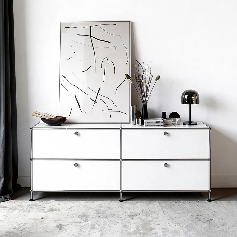 chest of drawers, medieval style living room against the wall, integrated storage module combination dining side cabinet