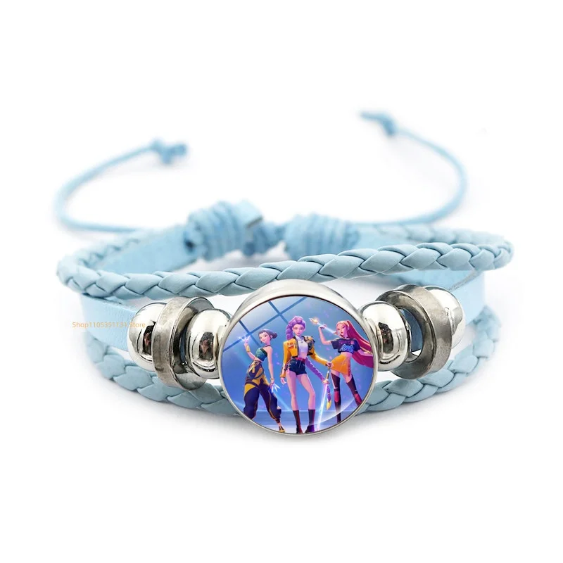Anime-Handarmband, geflochtenes Leder, verstellbares Armband, niedliches Cosplay-Zubehör, Geburtstagsgeschenk für Kinder, Mädchen, Fans, 3 Farben – Detail 18