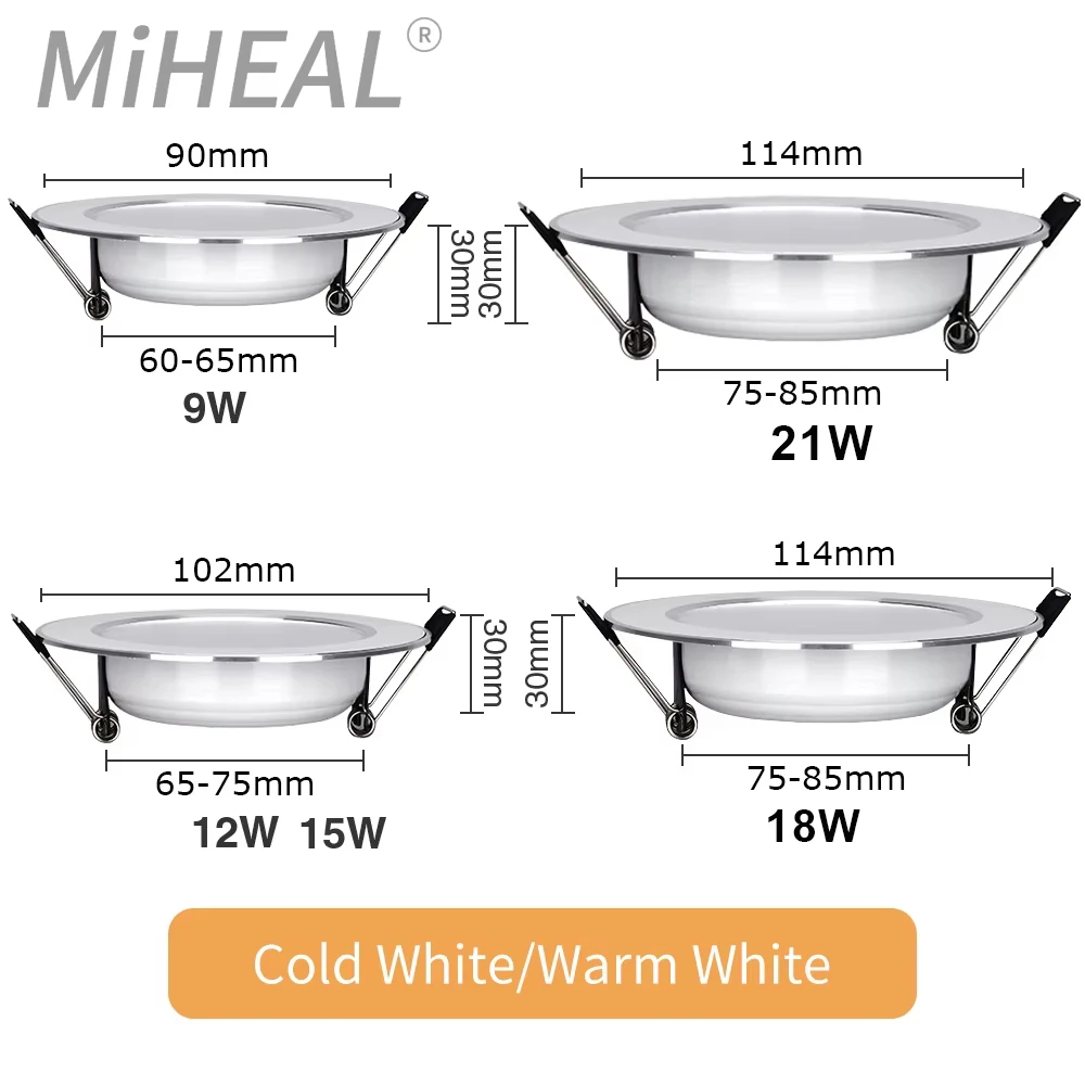 LED tube light 3W 5W 7W 9W 12W 15W embedded ceiling light AC 220V bedroom corridor living room ceiling light spotlight