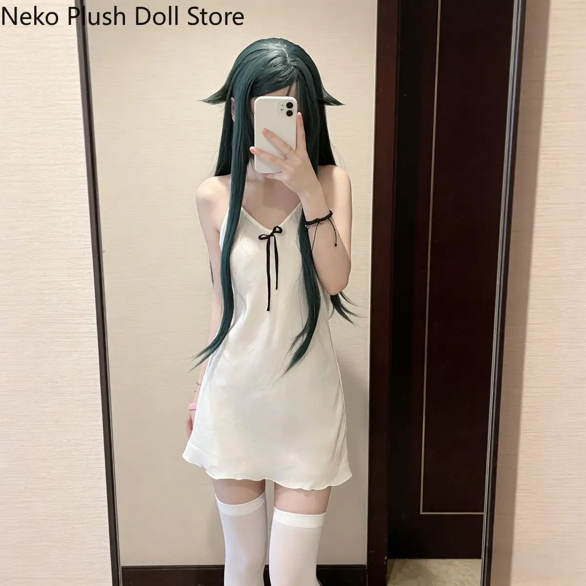 The Song of Saya Saya No Uta Summer Japanese Style Cute Daily White Straps Skirt Clothing  Anime Cosplay Halloween view 2