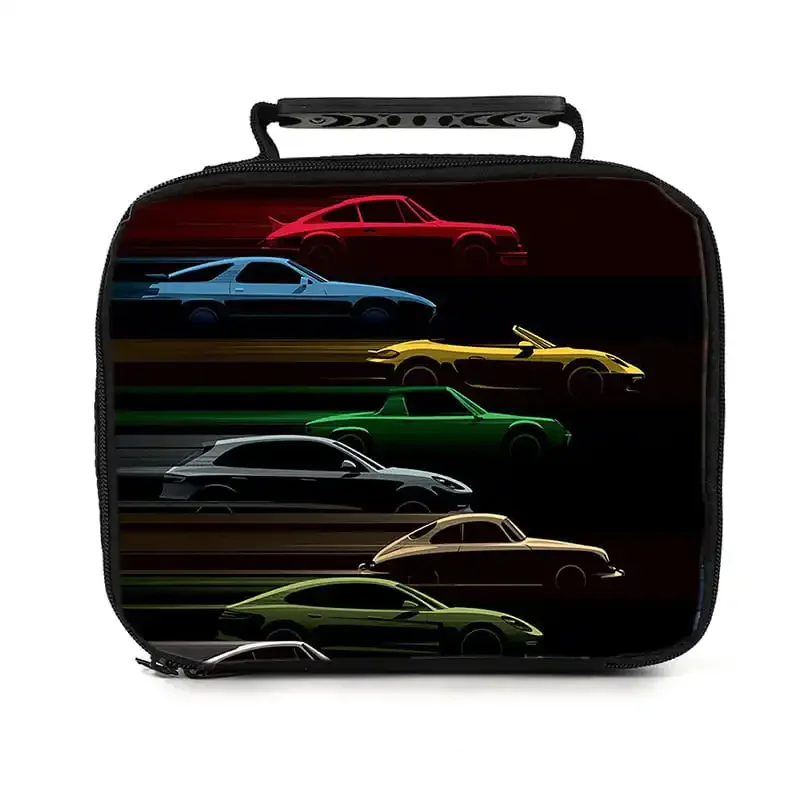 Car Light Handheld Lunch Bag For Boy/Girls Best Gifts 2D Cartoon Lunch Box Bag School for Children Thermal Insulation Picnic Bag
