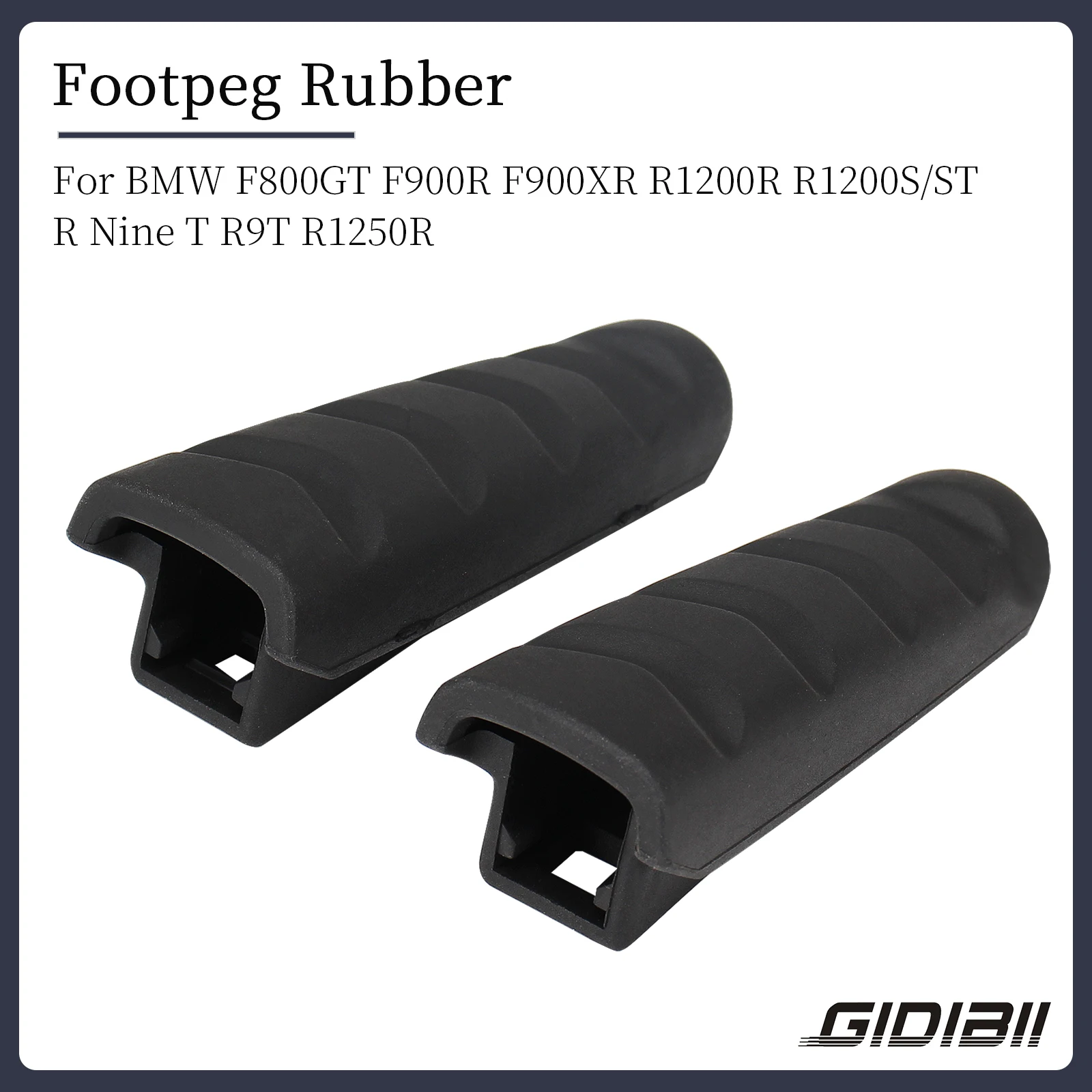 

1 Pair Front Foot Peg Rubber Cover For BMW F800GT F900R F900XR R1200R R1200S/ST R Nine T R9T R1250R Rider Footrest Pedal Rubber