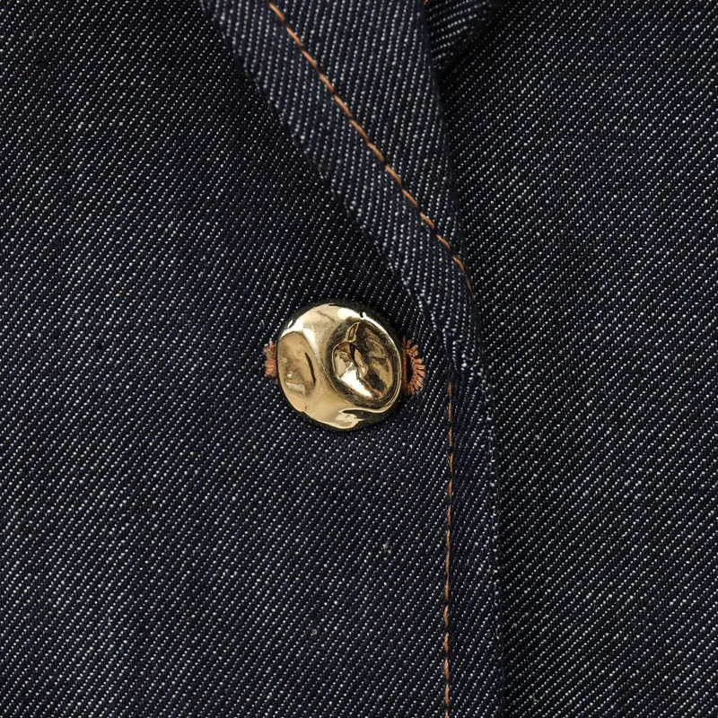 HXAO Women's Elegant Denim Blazers 2025 Women's Spring Long Sleeve Jackets Fashion Casual Plus Size Blue Coats New In Outerwears