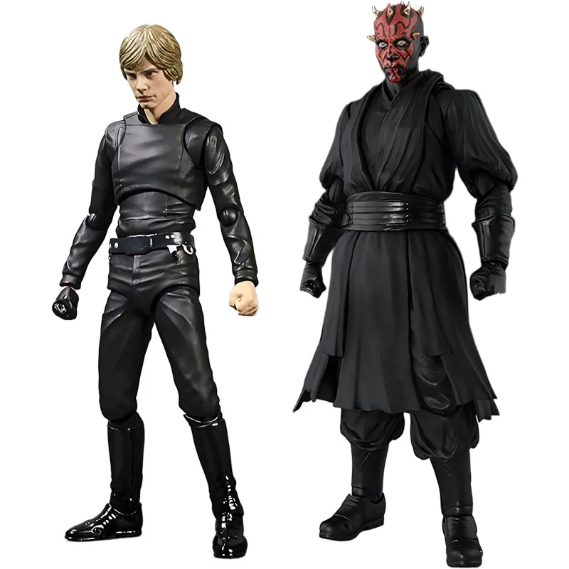Bandai figurine originale S.H.Figuarts LUKE SKYWALKER & DARTH MAUL figurine jouets pour garçons cadeau modèle à collectionner