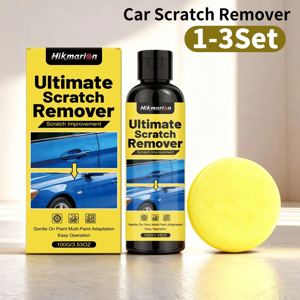 Car Scratch Remover with Sponge Easy Operation Universal Car Scratch Repair Kit Works on Cars Trucks SUVs RVs & More 3.53oz