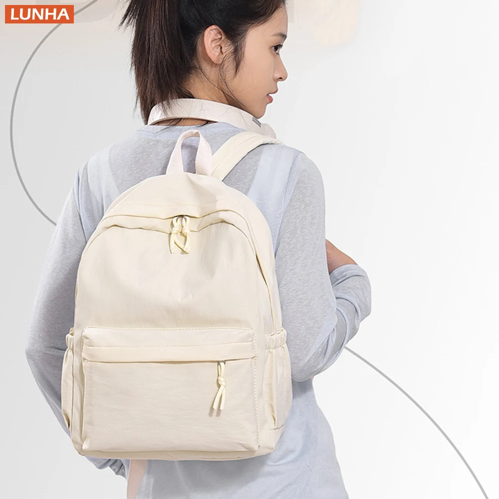 Women Waterproof Nylon Backpack Small Lightweight Daypack for Travel School Commute Outdoor Activities 14 Inch Laptop Bag
