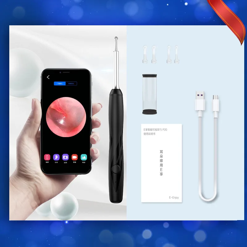 Visual Ear Spoon Source Visual Otoscope Endoscope Ear Cleaning Kit-border Exclusive Visible Ear Pick