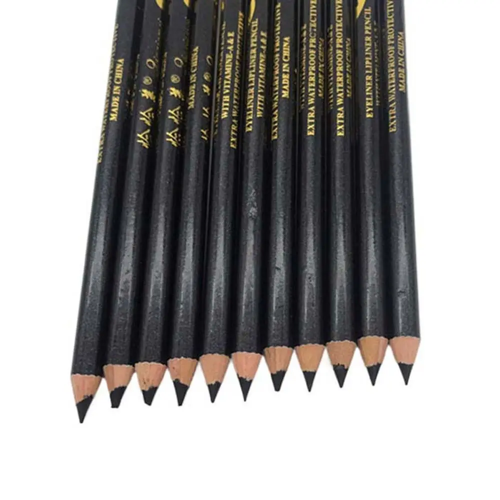 3 Pçs/set Lápis de Sobrancelha À Prova D' Água com Tampa Apontador Marrom Preto Caneta de Sobrancelha Não Florescendo Maquiagem Sobrancelha Potenciador Viagem