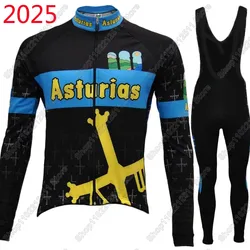 Asturias 2024 Cycling Jersey Set Winter Espana Clothing Long Sleeve MTB Bike Road Pants Bib Maillot Culotte Ropa Trikot