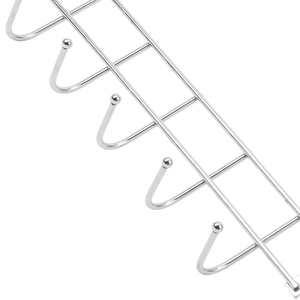 문짝 홈 욕실 주방 코트 수건 루프 행어 랙 거치대 선반, 실버 5 후크