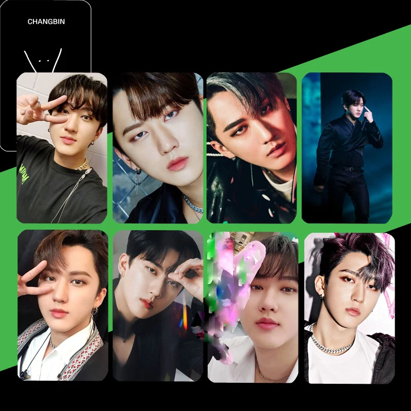 8pcs Kpop Photocard Maniac LOMO Card Felix Hyunjin Bangchan Lee Know Double Sides Postcard Gift Fans Collection