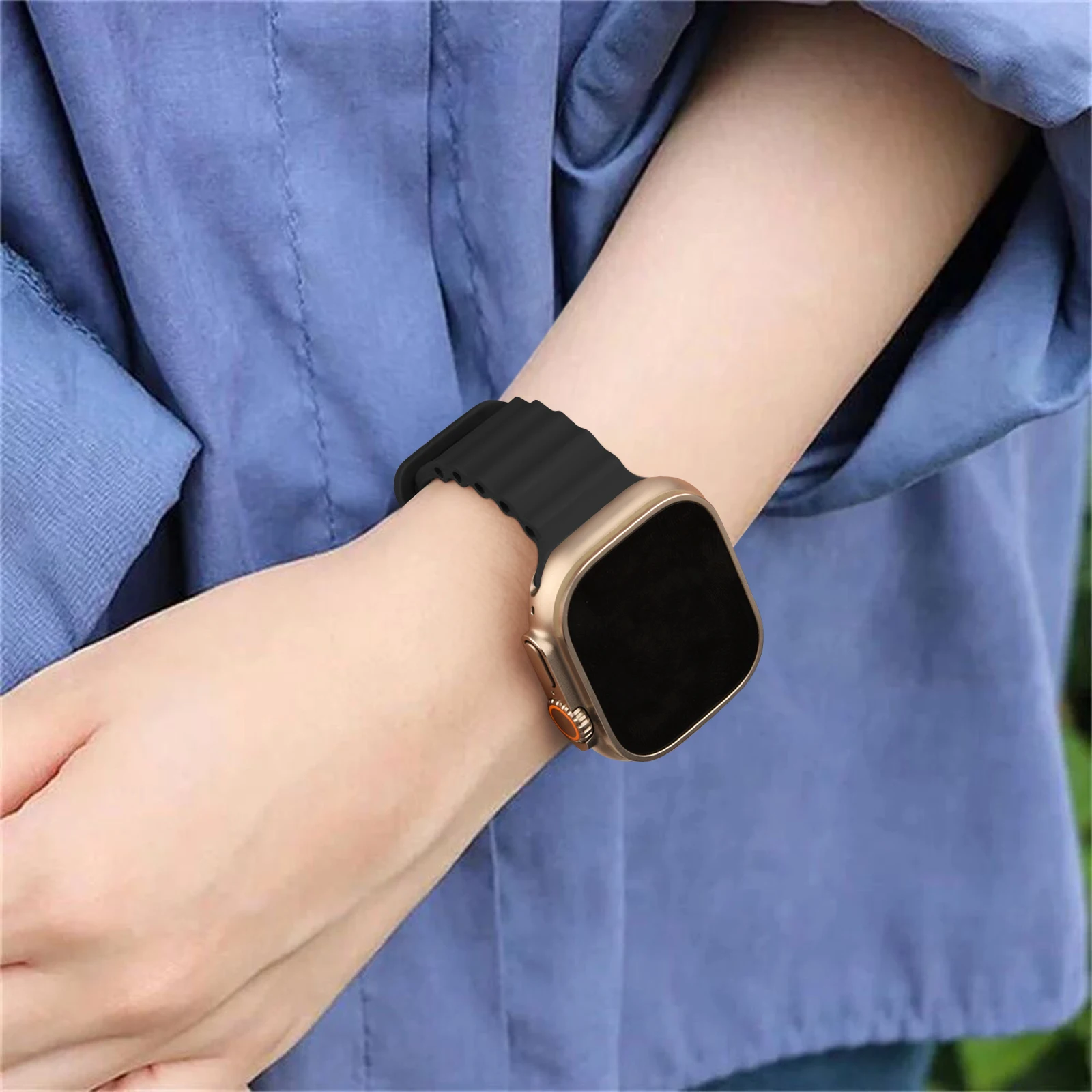 Ремешок для Apple Watch 45 мм 41 мм 44 мм 40 мм 42 мм 38 мм ultra 2 49 мм, браслет для часов iWatch Series 9 8 7 6 5 4 3 SE