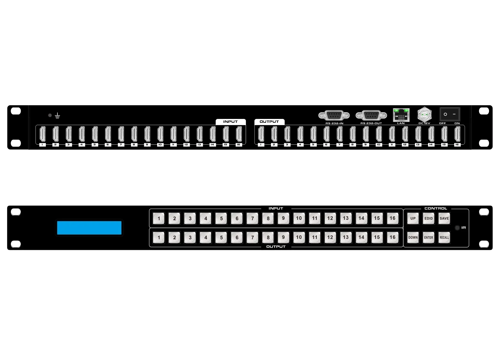 Factory Price portable Switcher 16x16 Matrix Switcher Command center