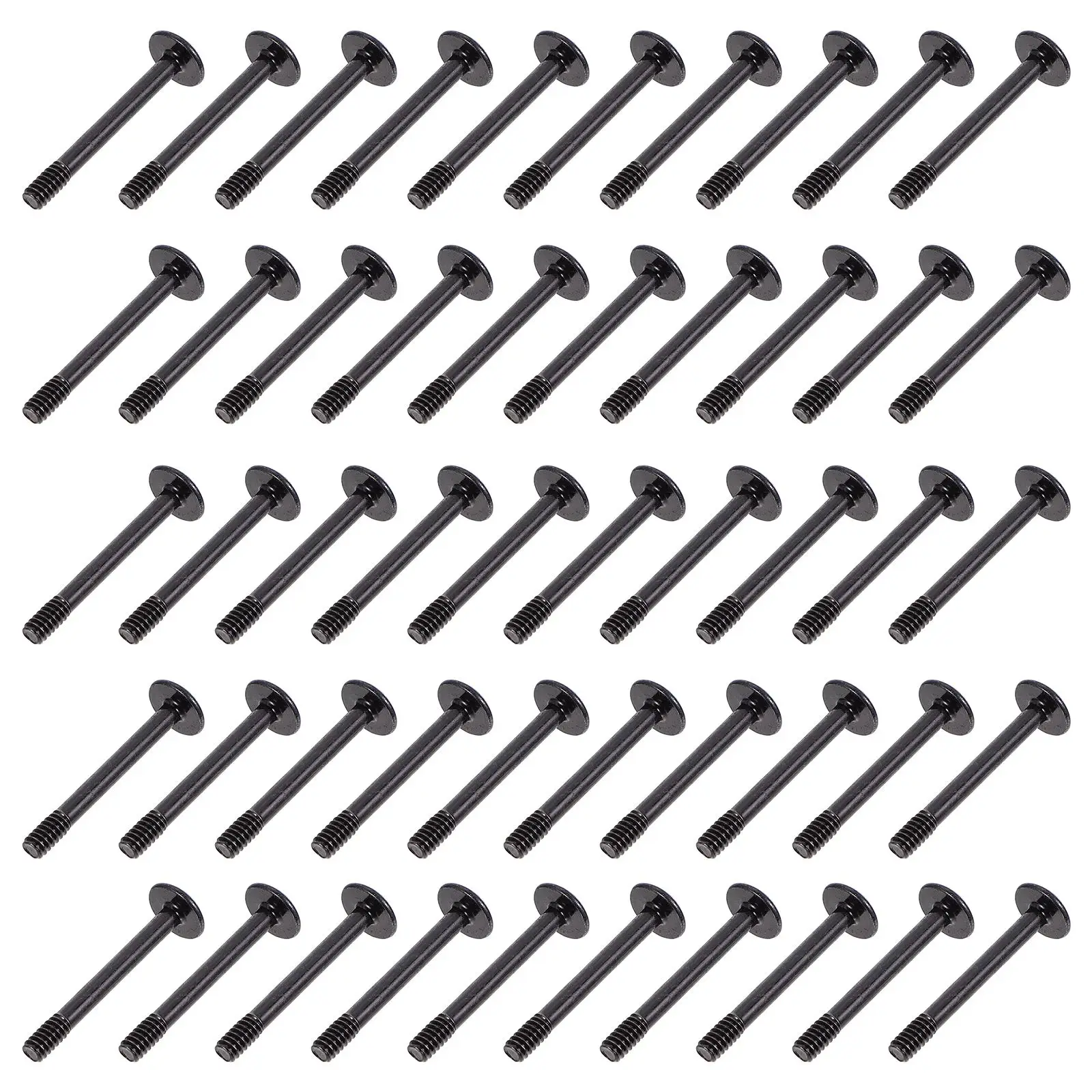 50pcs 30mm Long Flat Head Mount Screw For PC Case Video Card Cooler Radiator Water Cooling Fan DIY Computer Screw Round Head