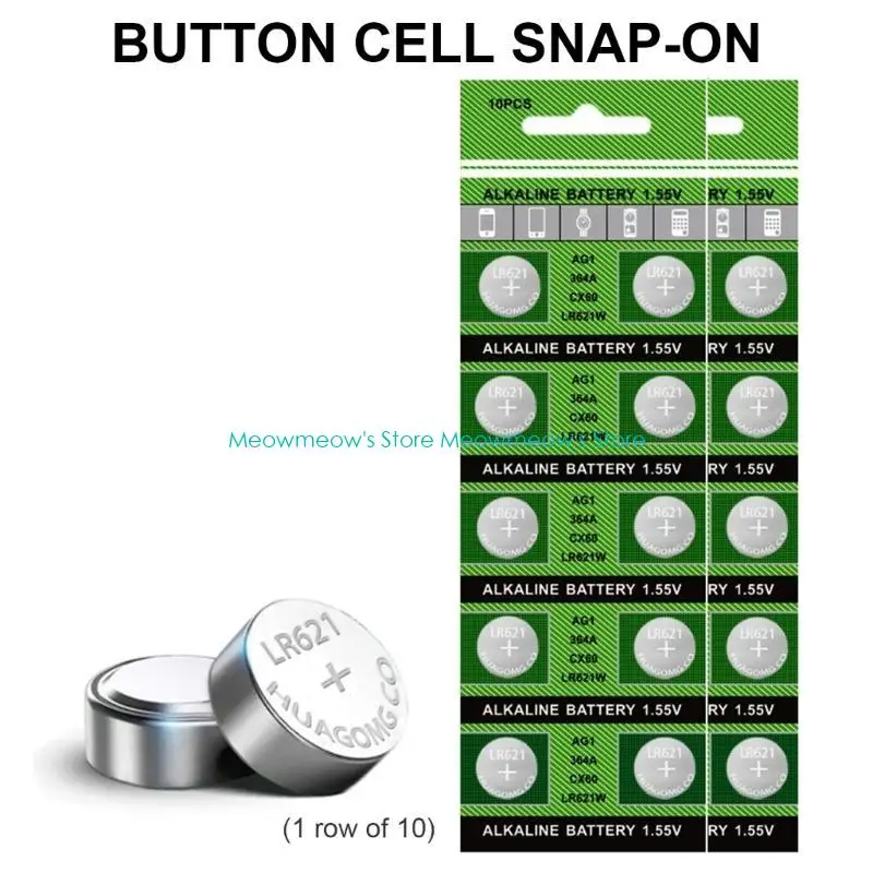 W91A 10pc/20pc AG1 LR621 버튼 셀 배터리 Long Lasts Watch Coin Power