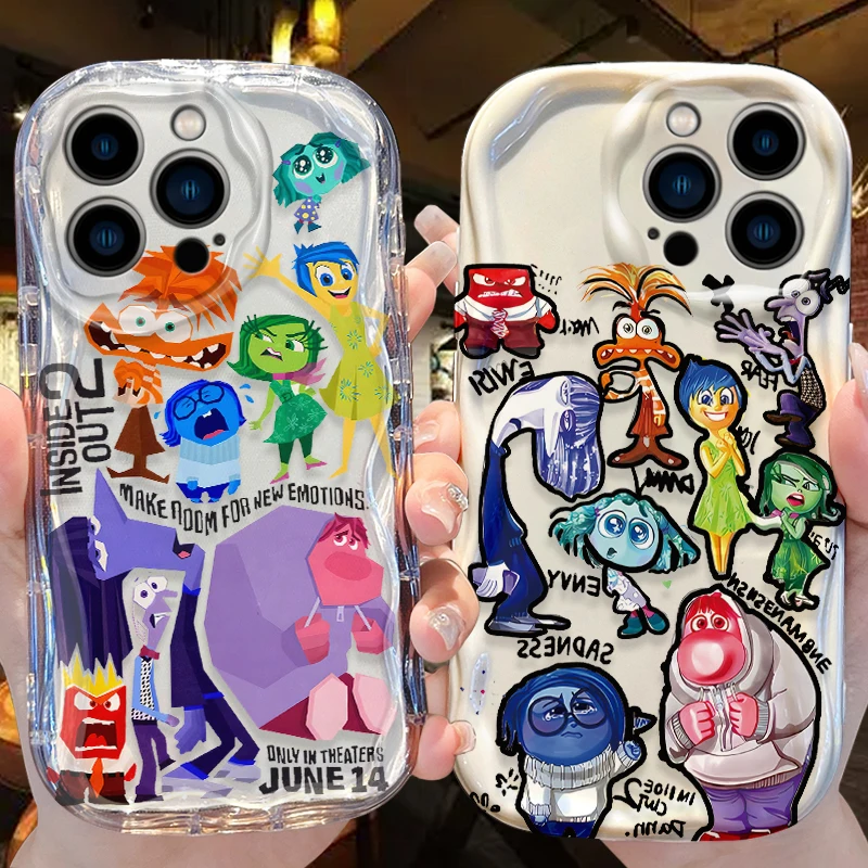 Disney Inside Out 2 Phone Case for iPhone 15 14 Pro Max 13 12 Mini 11 XS X XR 8 7 6 6S Plus SE 2022 2020 Soft Shockproof Cover