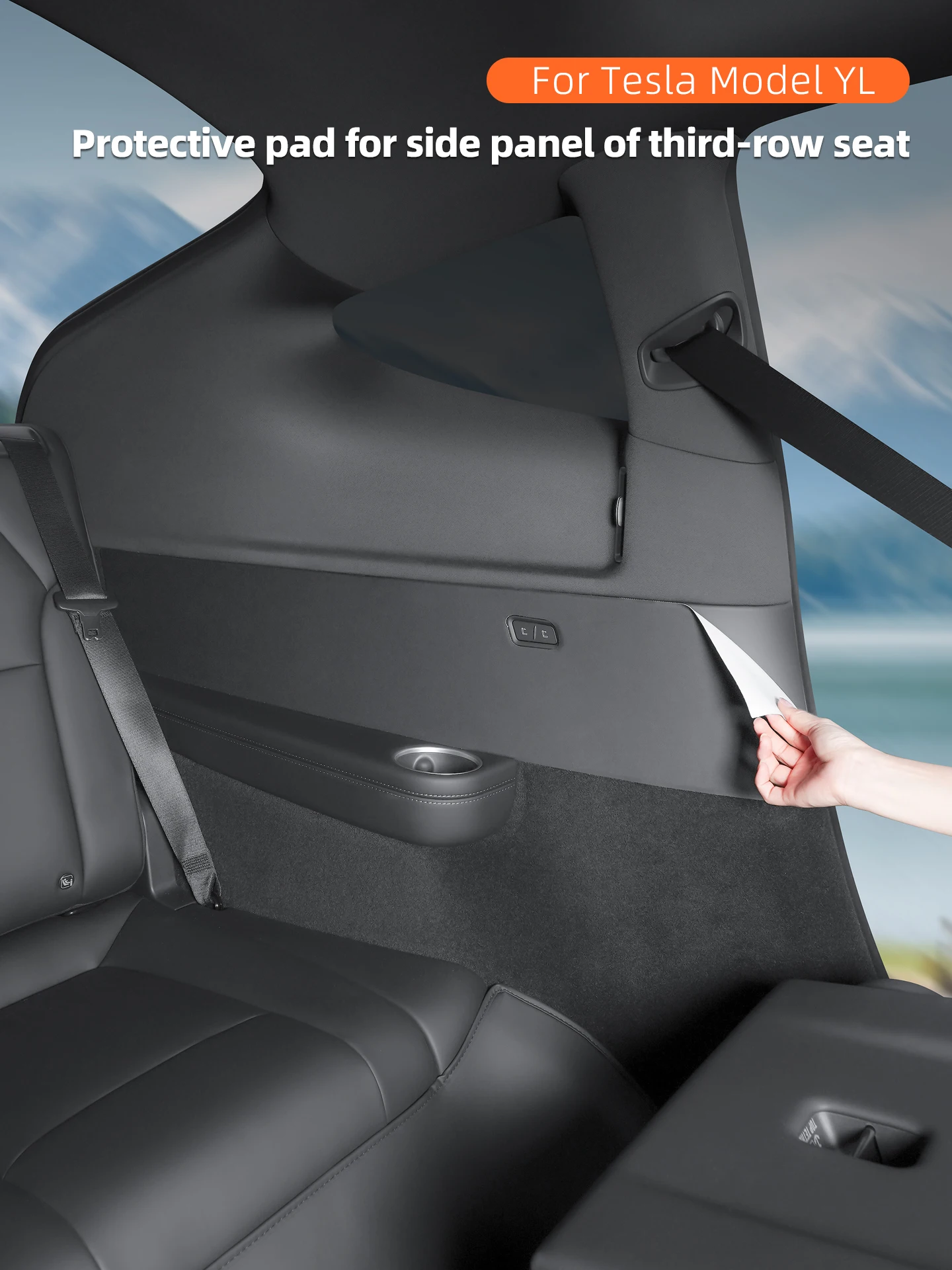 Für Tesla Model YL 6-Sitzer Schutzauflage für Seitenwand der dritten Sitzreihe, Rücksitz-Seitenschutzauflage, Anti-Schmutz-Matte – Detail 1