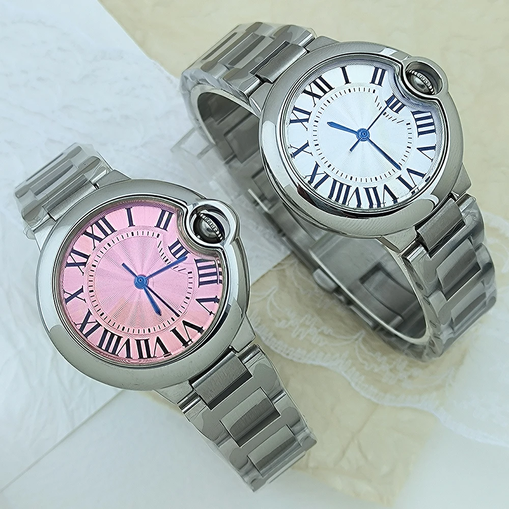 NH05 Women's Watch Stainless Steel 33mm Roman Dial Custom LOGO Suitable for Blue Balloon NH05 Automatic Movement Watch